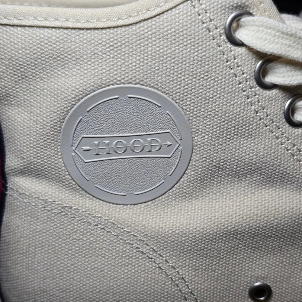 Unisex Hood High Top Canvas Sneakers White/Tan Size 8.5 - Picture 3 of 7